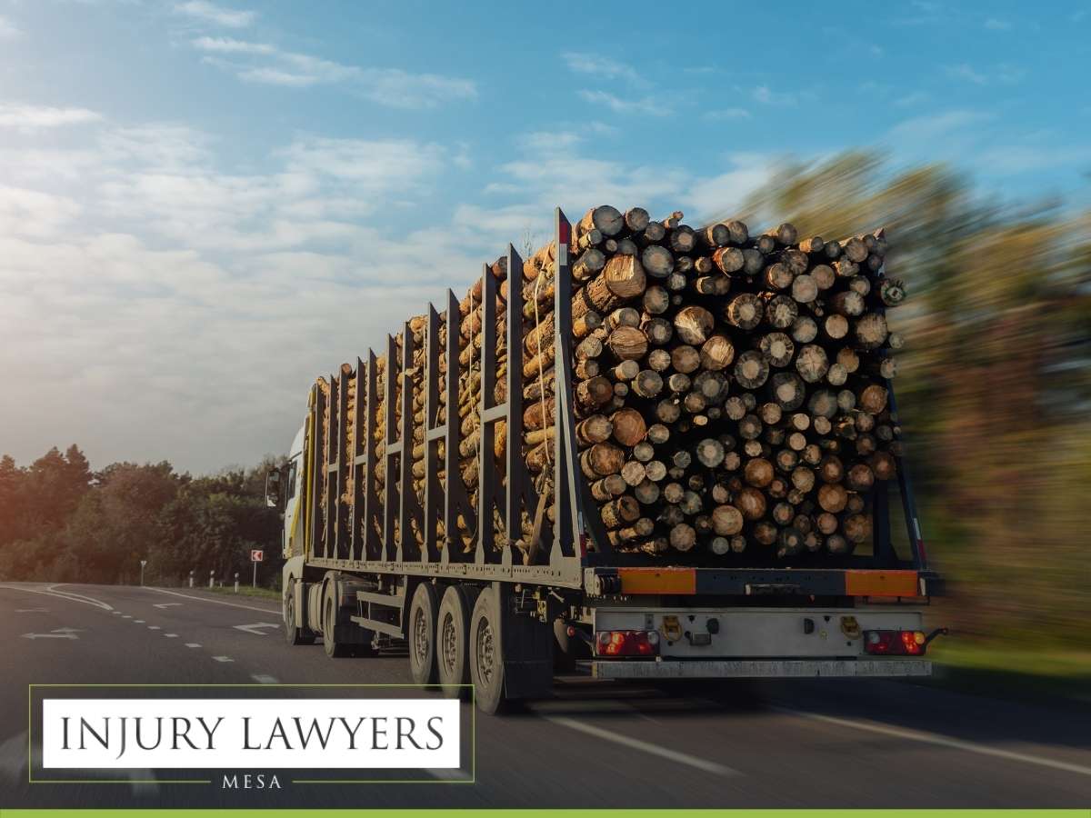 A truck with an improperly secured load in Arizona